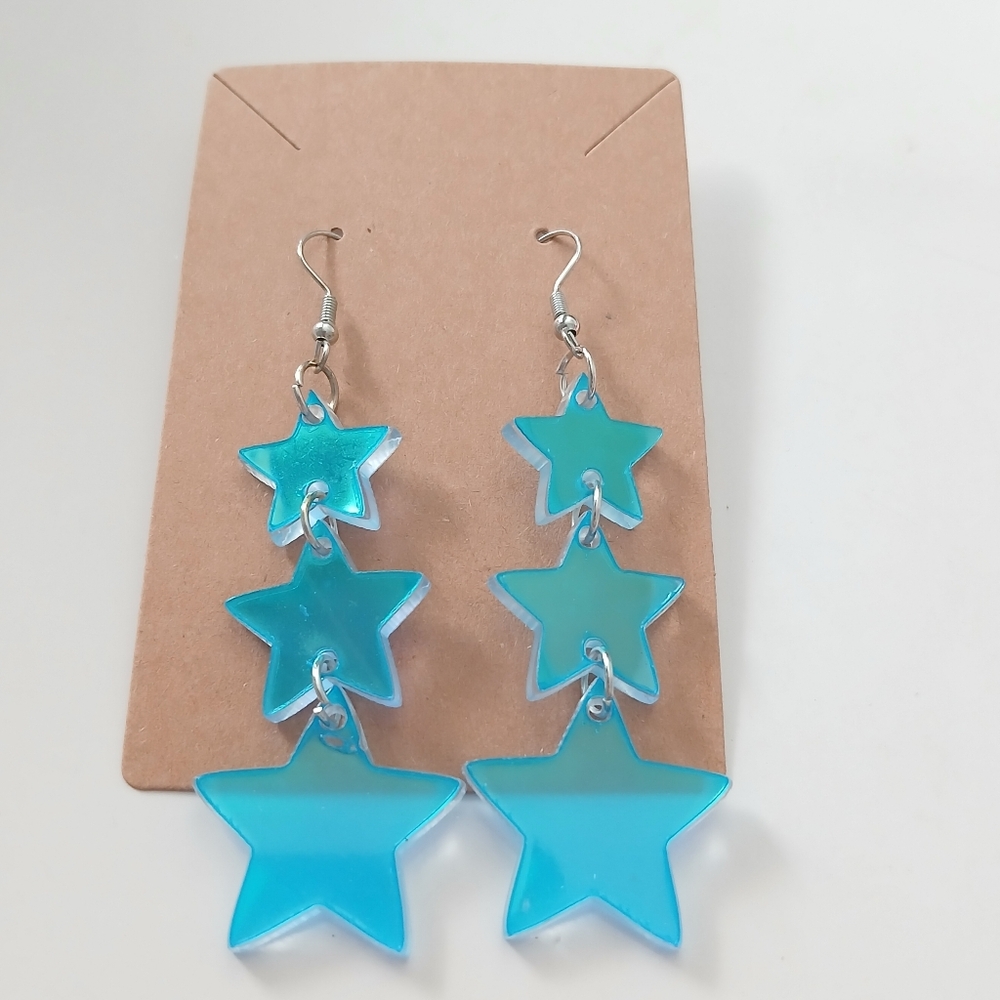 Fashion Jewelry Blue Star Earrings